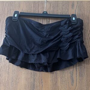 Kenneth Cole Black Ruffled Bikini Bottom